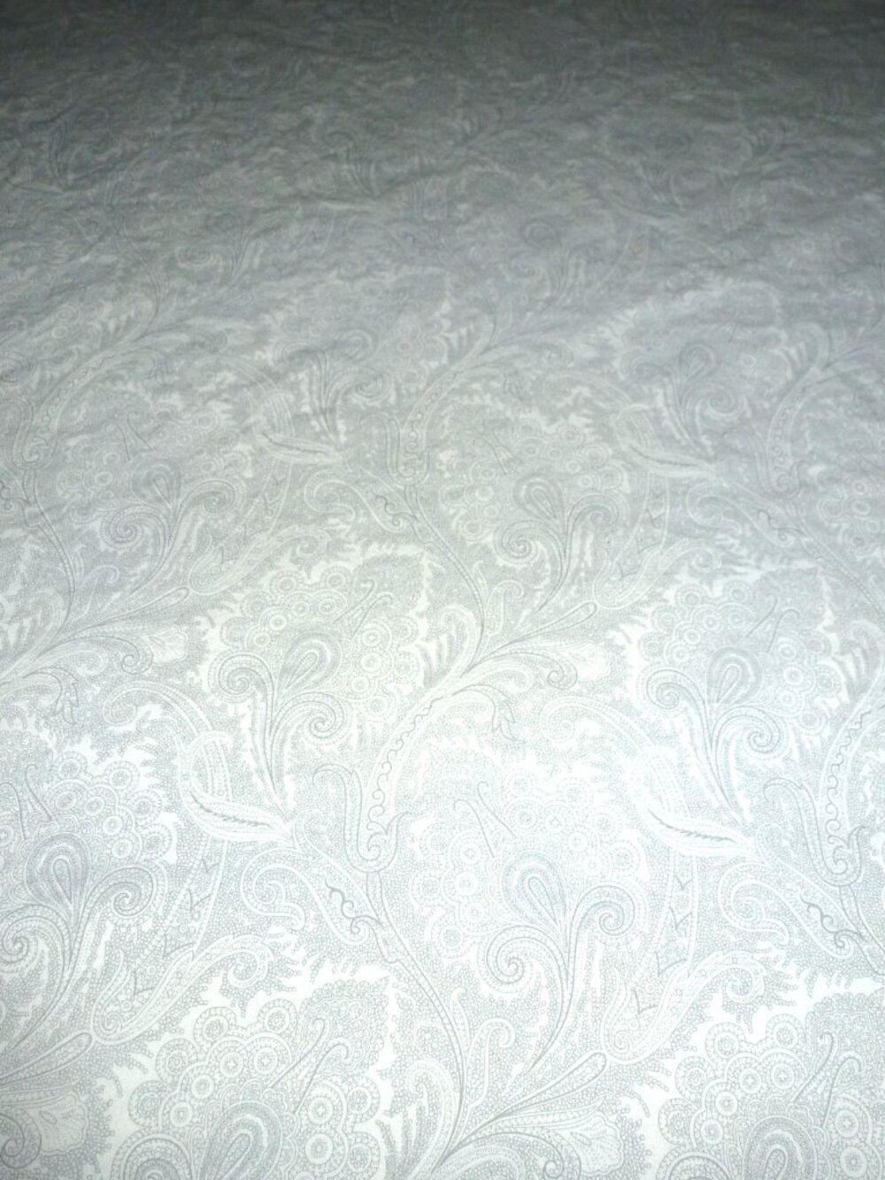 Lauren Ralph Lauren Home King Fitted Sheet 100% Cotton Gray/White Paisley